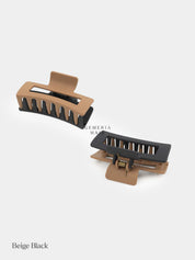 Dual Color Rectangular | Medium Hair Claw Clips | Clutchers