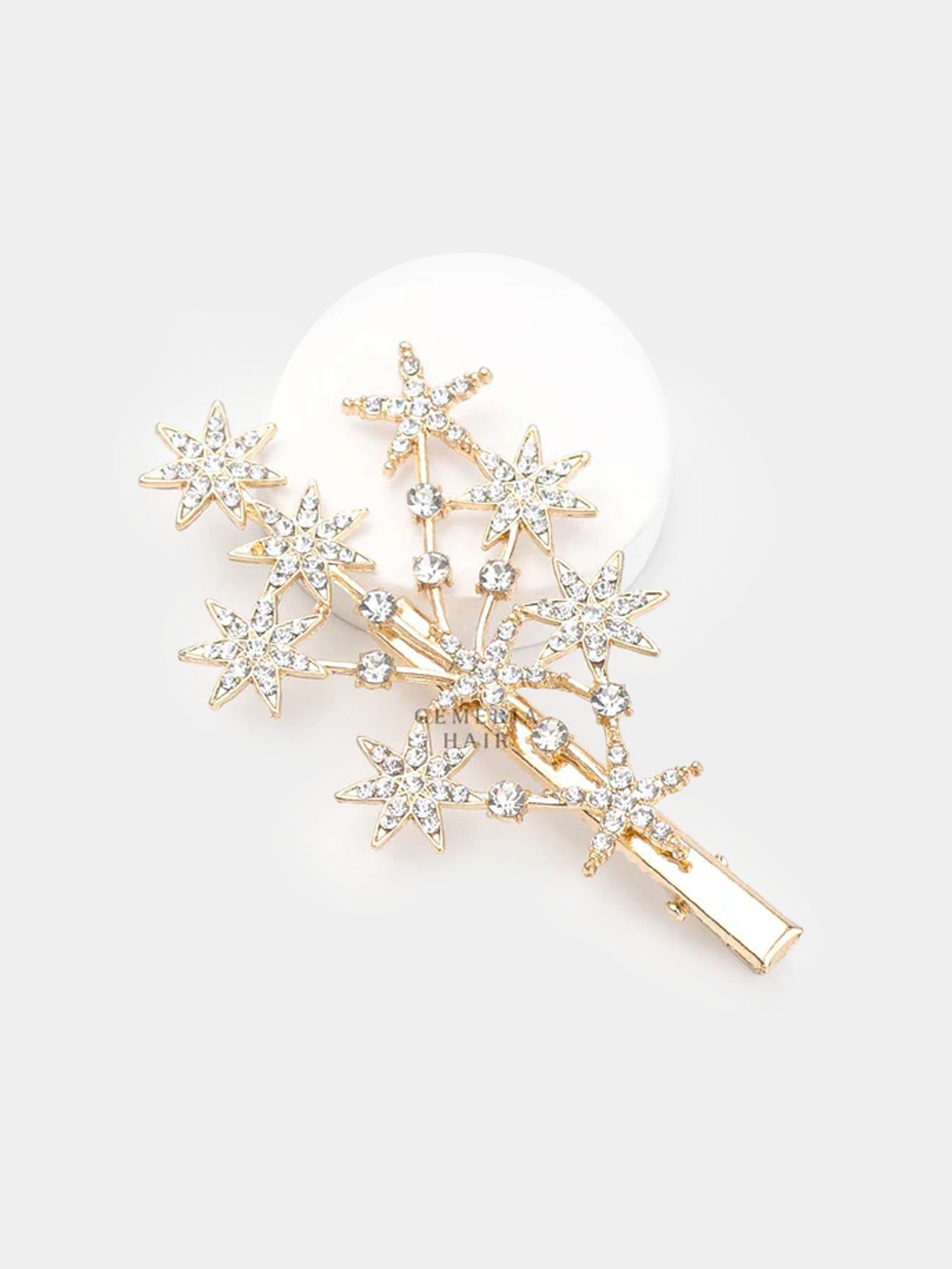 Diamante Celestial Star Tree Hair Side Clip