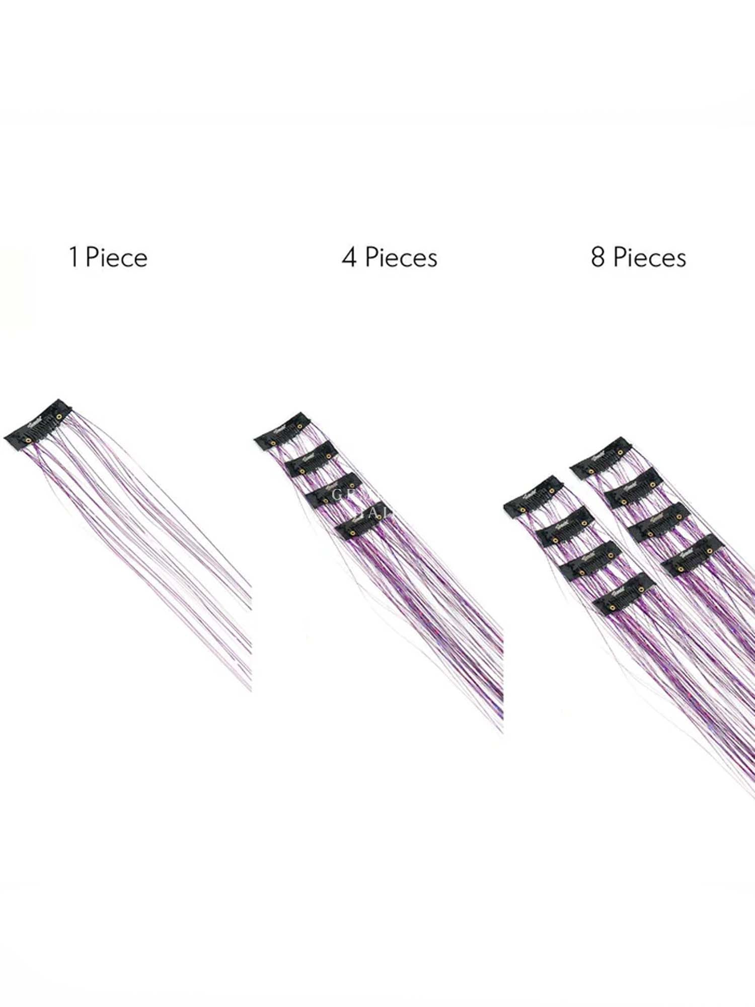 Purple | Clip-In Hair Tinsels