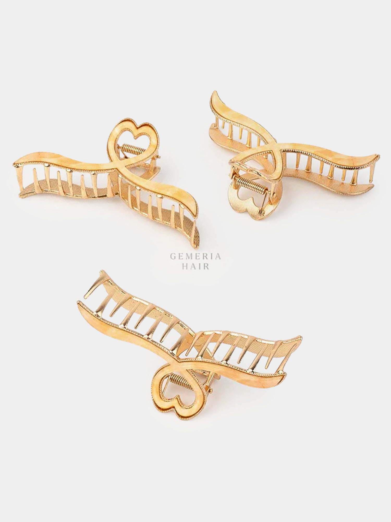 Heart Loop Vintage Metal Hair Claw Clip