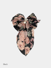 Pearl Hair Bow Barrettes