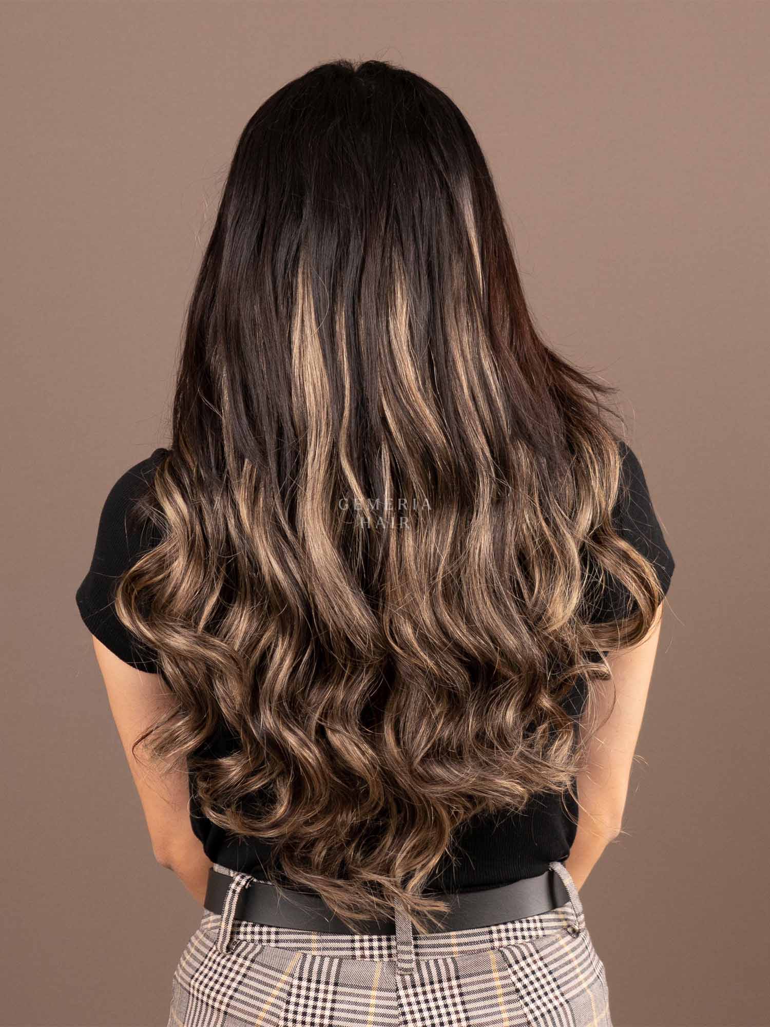 Light Ash Brown Balayage | Seamless | 7 Set Clip-In Hair Extensions