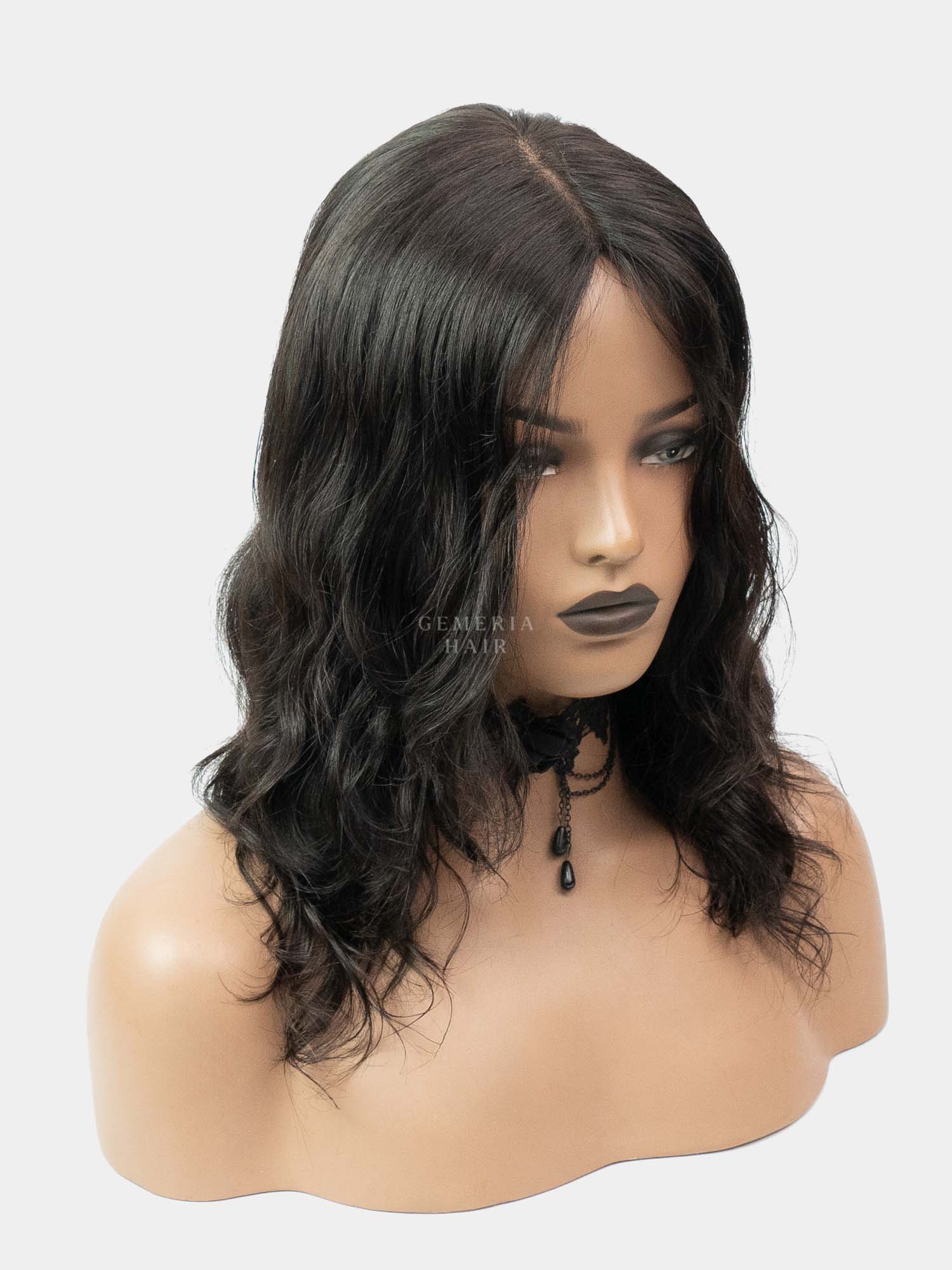 Short Full Head Wig | Silk Base Part | Natural Wavy