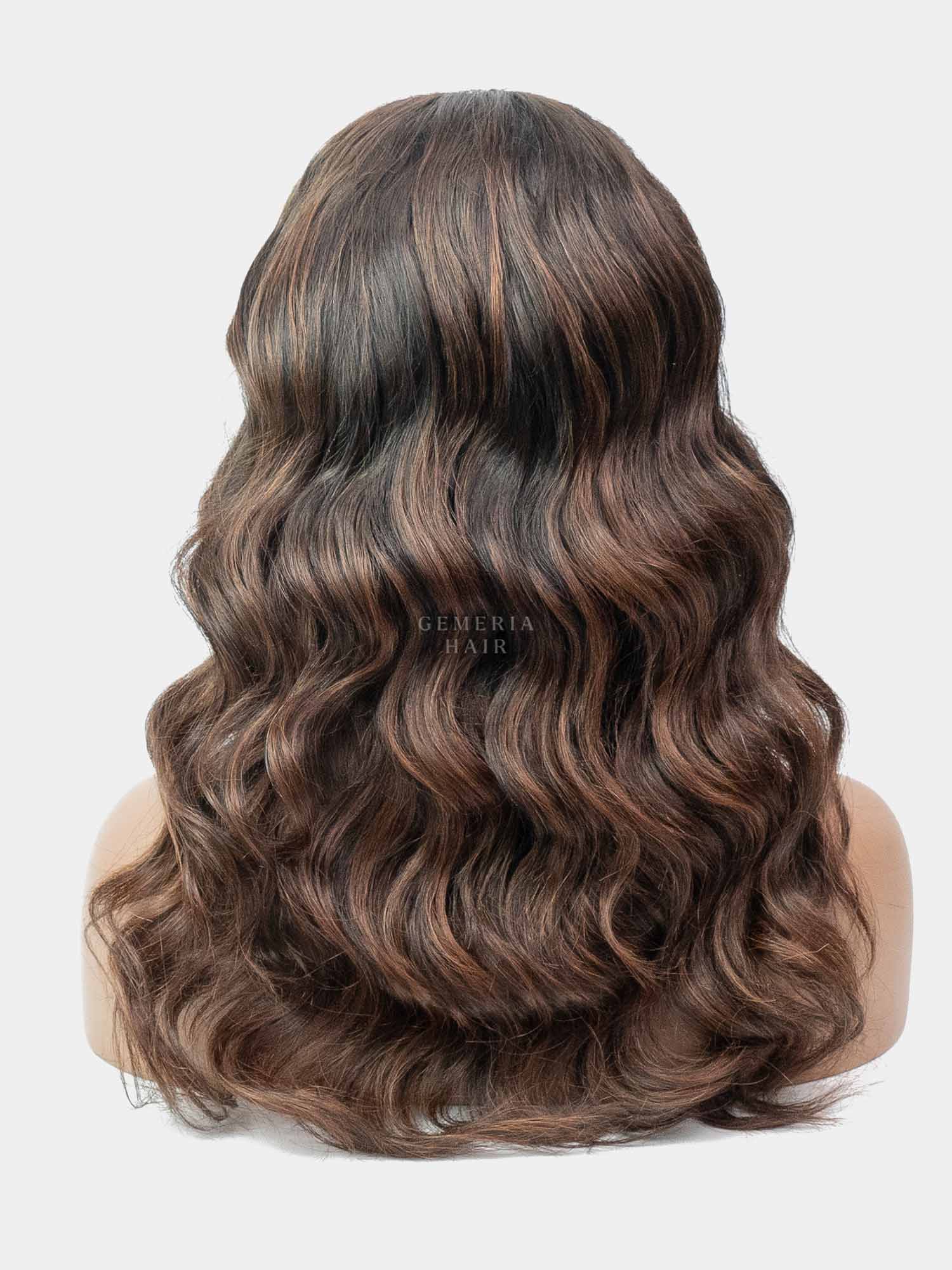 Barrel Brown Balayage | V-Part Wig | V-Shaped Wig