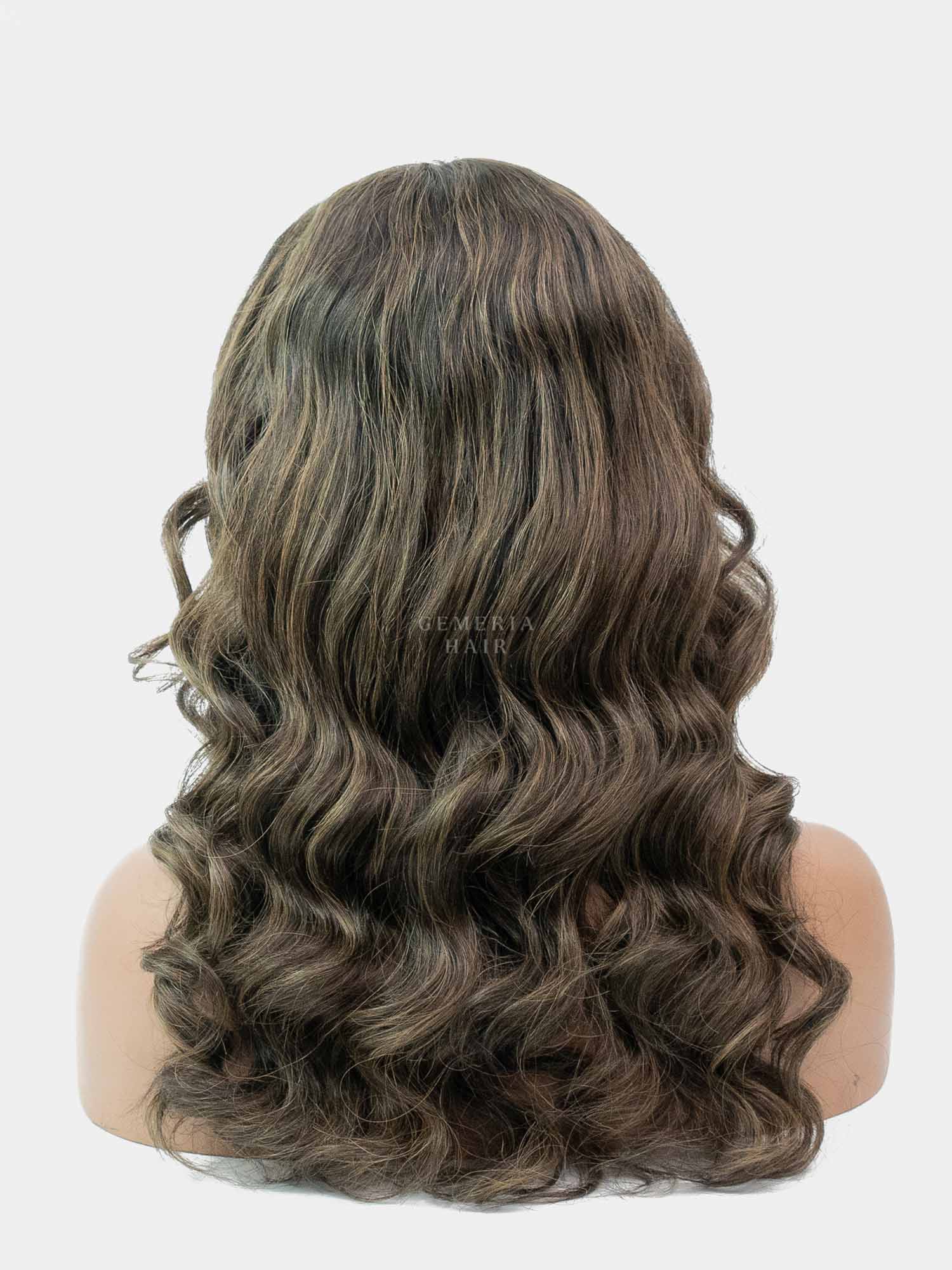 Ash Brown Balayage| V-Part Wig | V-Shaped Wig