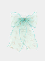 Lace & Light Organza Hair Bow Clip