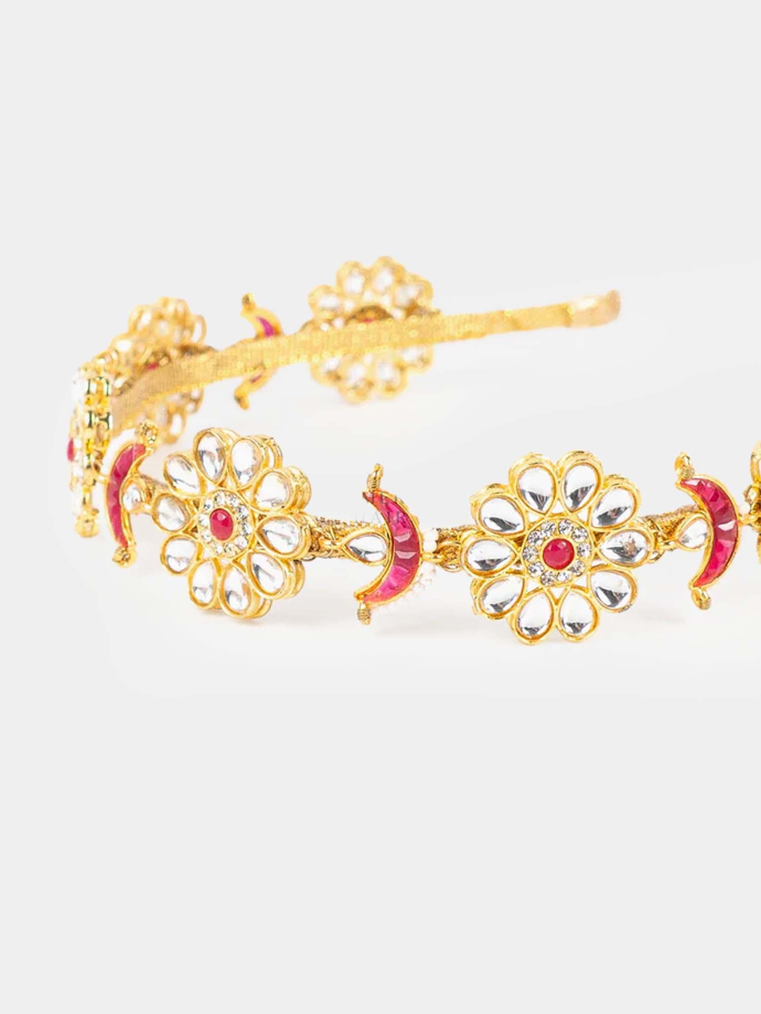 Rani Ratnavati - Polki Chaandbali Head Band | Sheeshphool Matthapatti