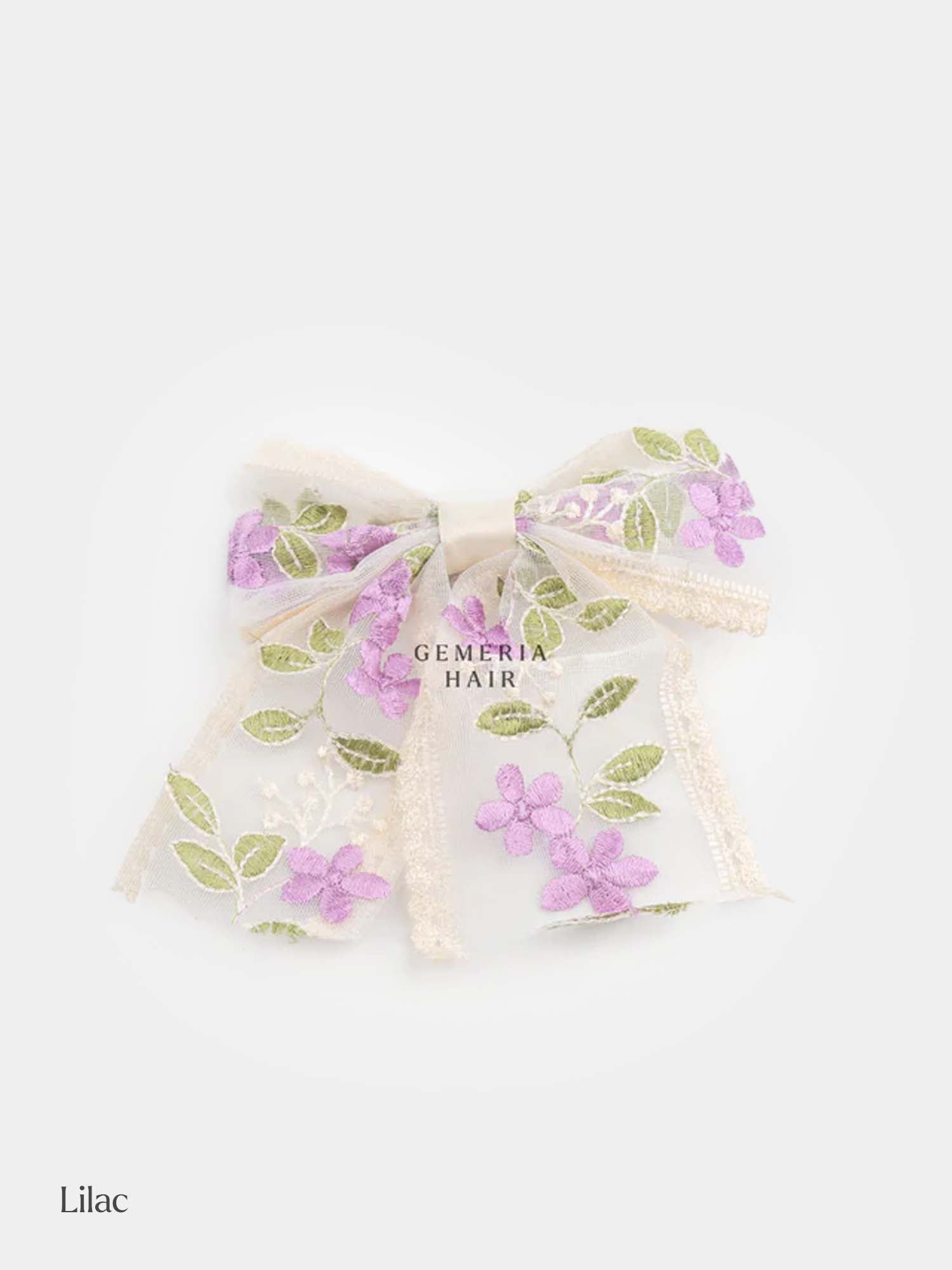 Lace Embroidered | Hair Bow Clips