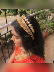 Rajkumari Krishna - Minimal Kundankari Head Band | Sheeshphool Matthapatti