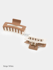 Dual Color Rectangular | Medium Hair Claw Clips | Clutchers