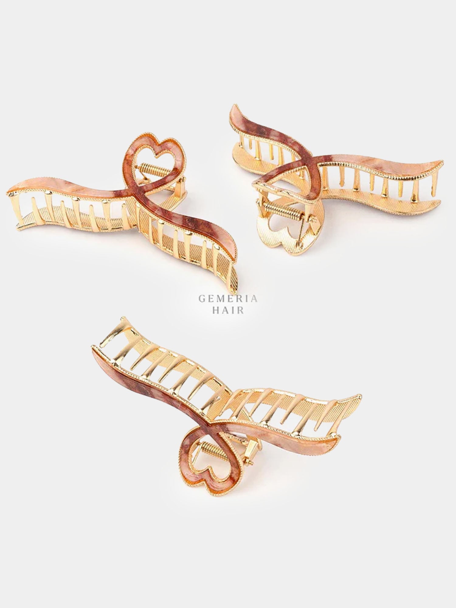 Heart Loop Vintage Metal Hair Claw Clip