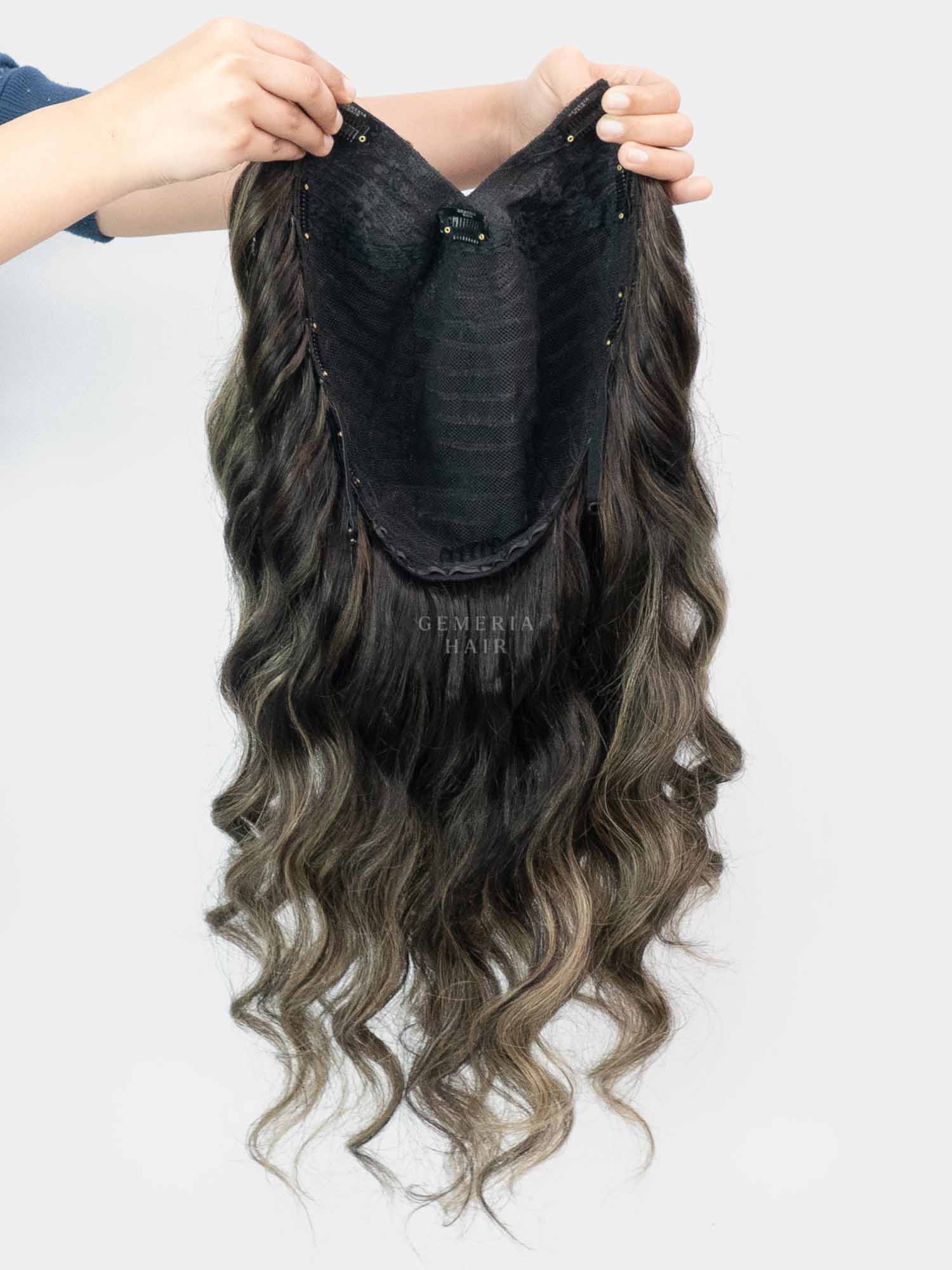 Light Ash Brown Balayage| V-Part Wig | V-Shaped Wig