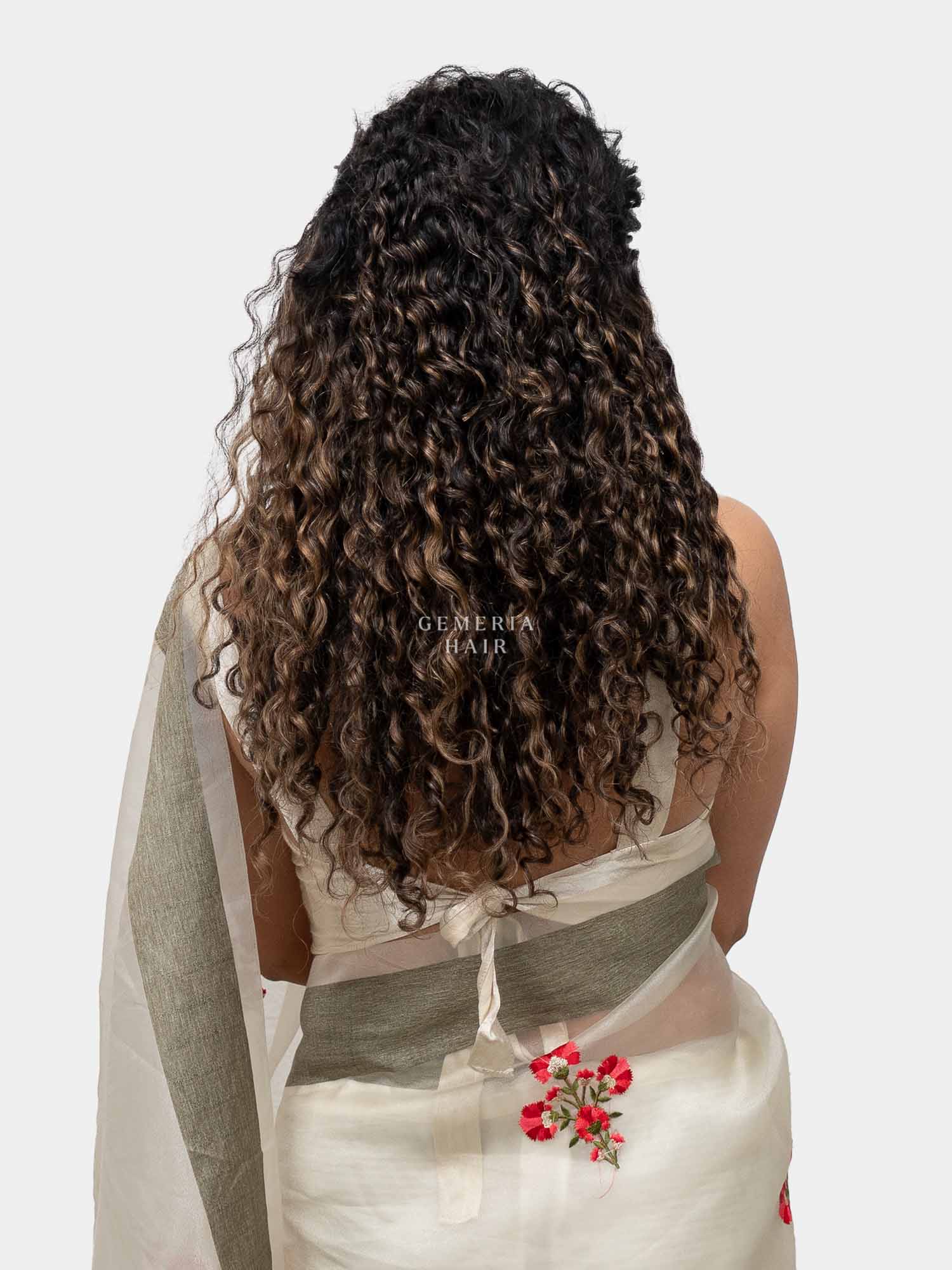 Light Ash Brown Balayage | Deep Curly Half Head&#174; Wig