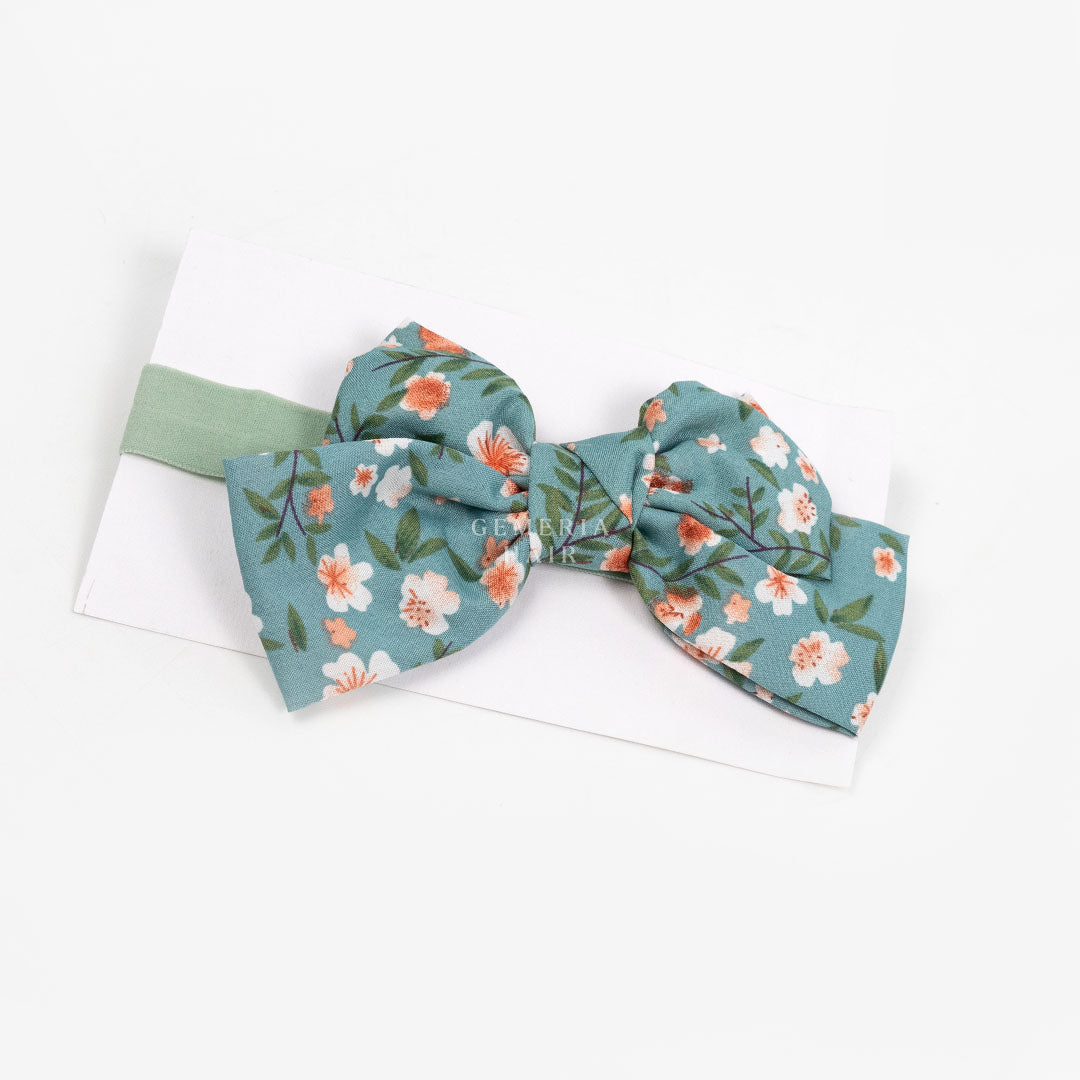 Floral Bow Handmade Head Band for Babies