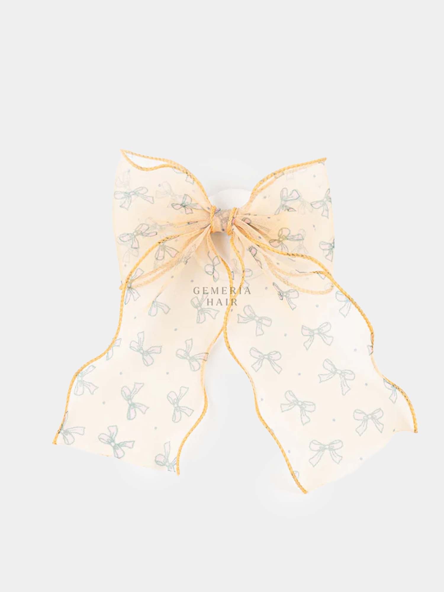 Lace & Light Organza Hair Bow Clip