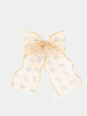 Lace & Light Organza Hair Bow Clip