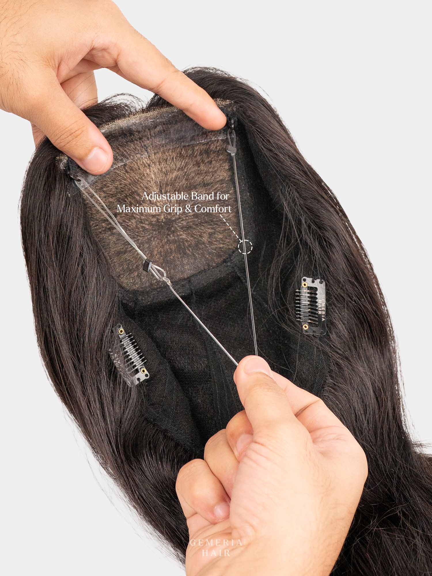 4"x8" | Volume Hair Topper | Crown Hair Topper | Bio-Base | Straight