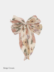 Pearl Hair Bow Barrettes