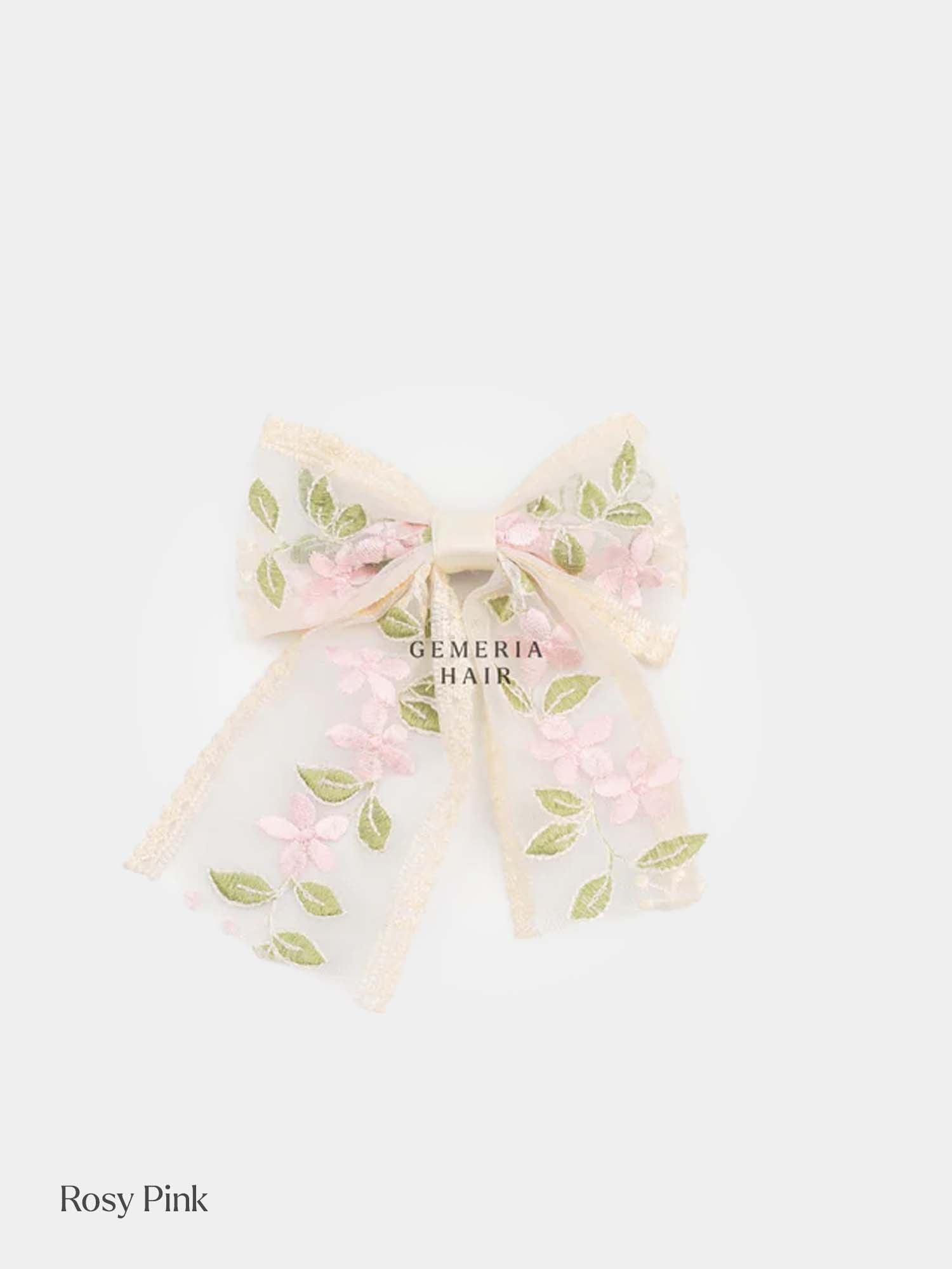 Lace Embroidered | Hair Bow Clips