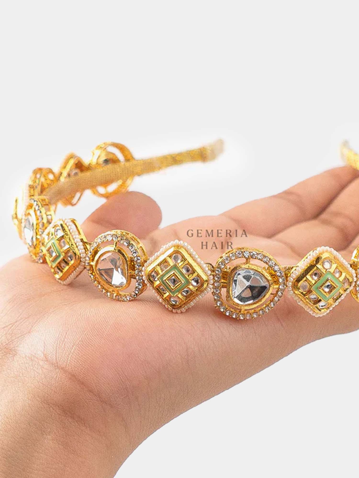 Rani Samyukta - Jadau Kundan Head Band | Sheeshphool Matthapatti