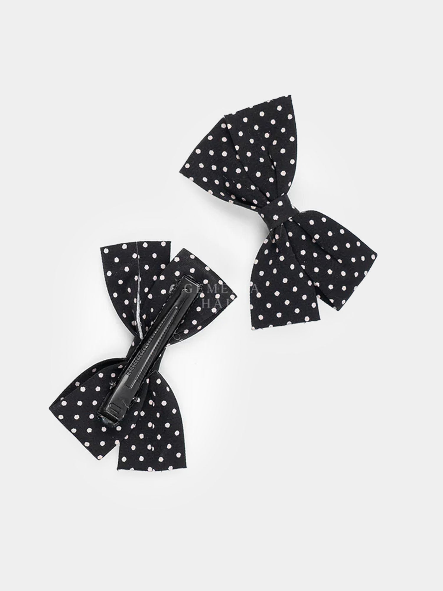 Polka Dots Bow Hair Clips | For Babies/Kids