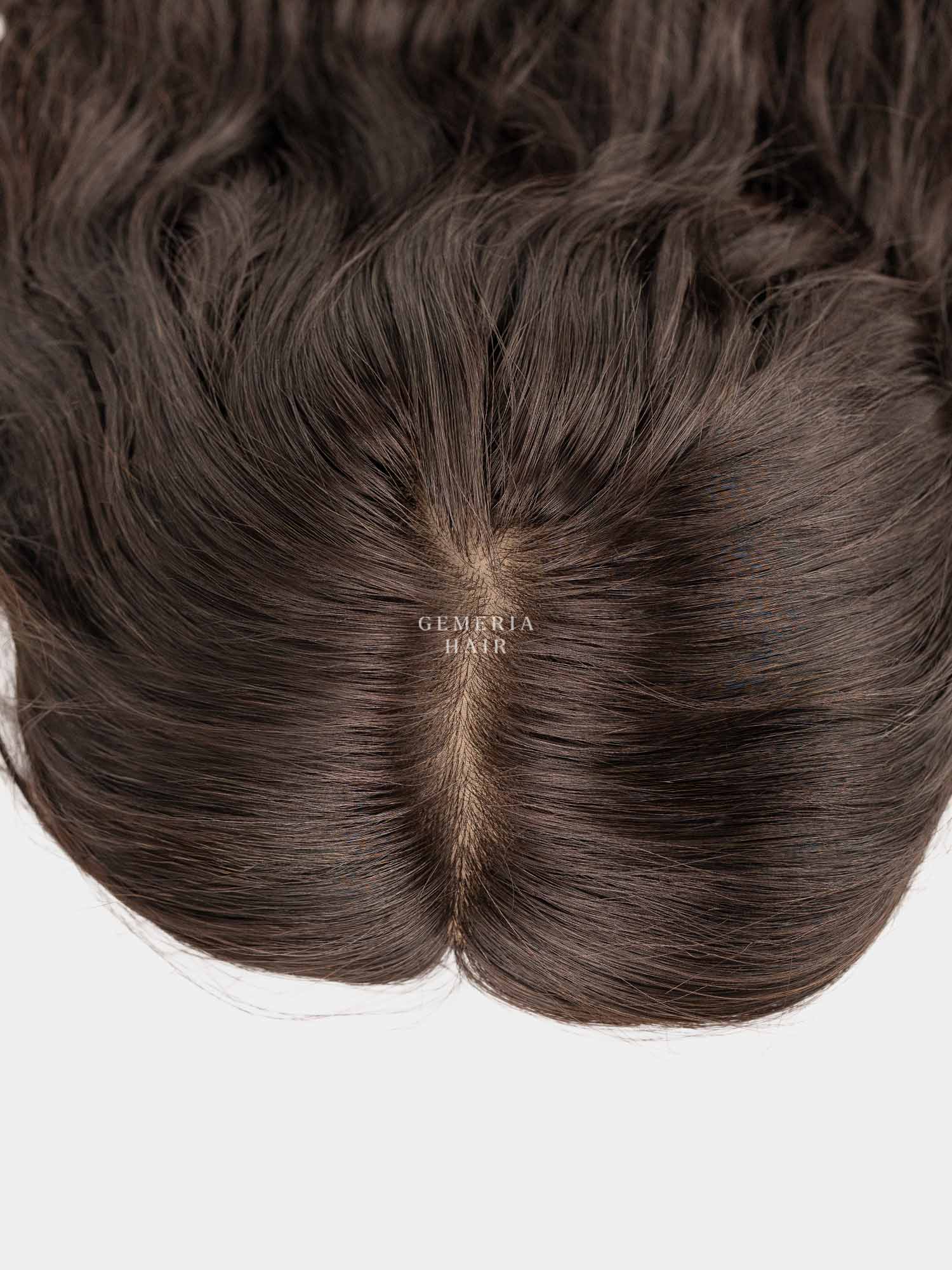 5"x8" | Silk Base Crown Hair Topper | Wavy