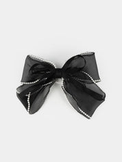 Pearl-Laced Vintage French Bow Barrette | Hair Bow Clips