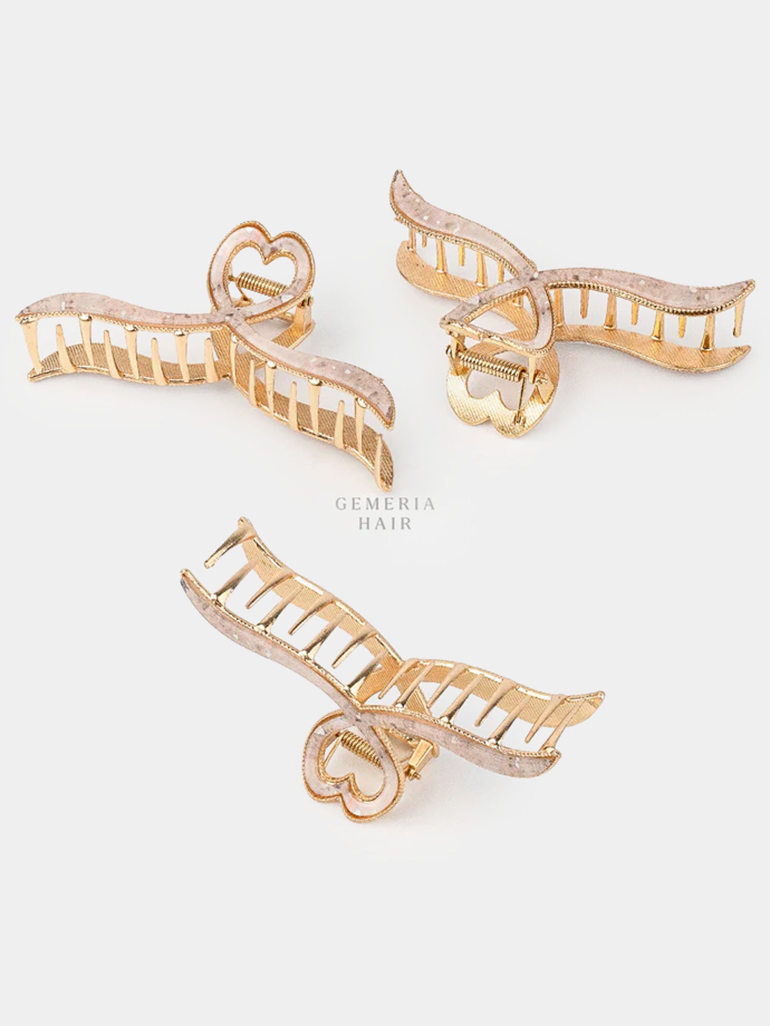 Heart Loop Vintage Metal Hair Claw Clip