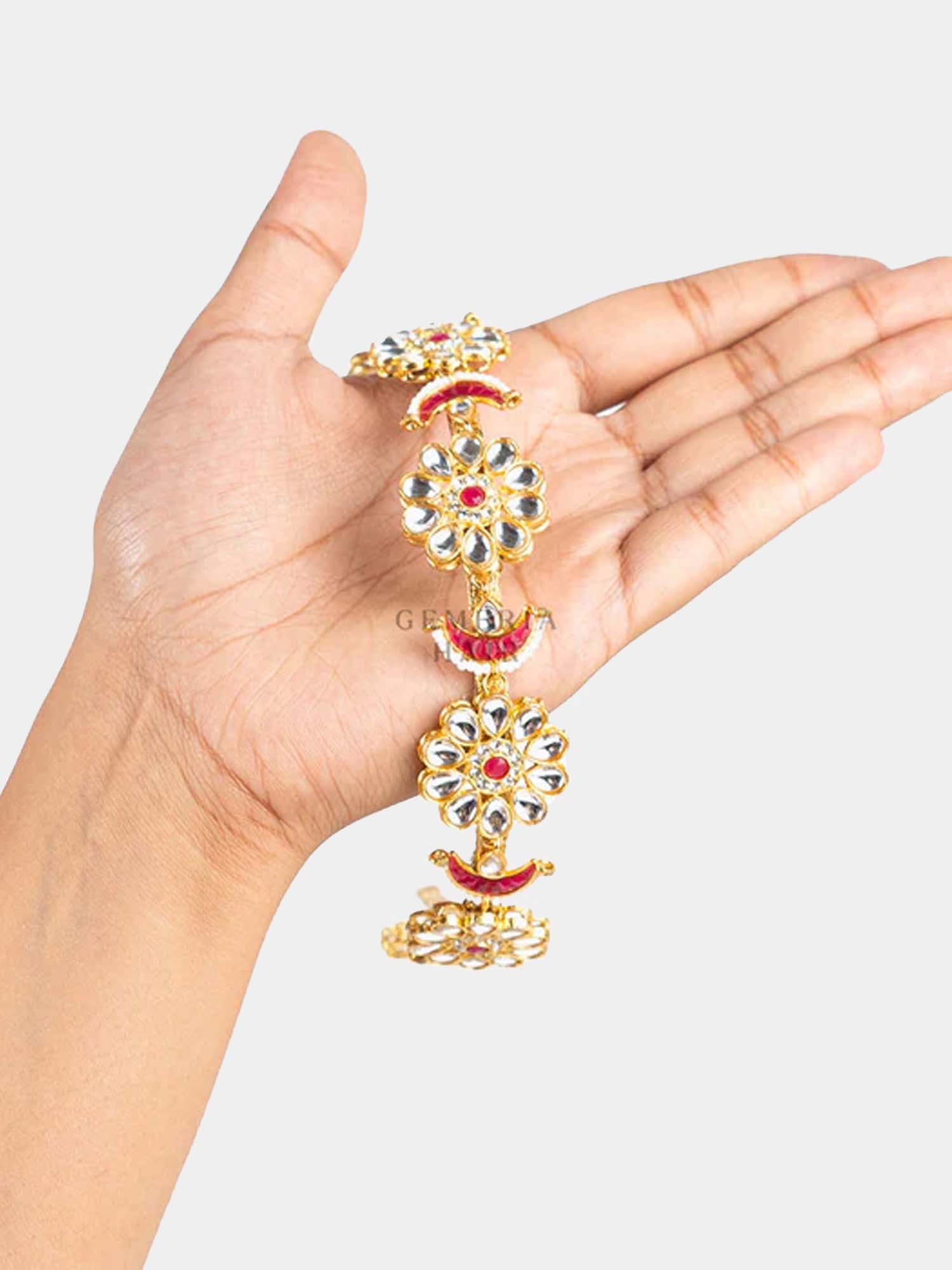 Rani Ratnavati - Polki Chaandbali Head Band | Sheeshphool Matthapatti