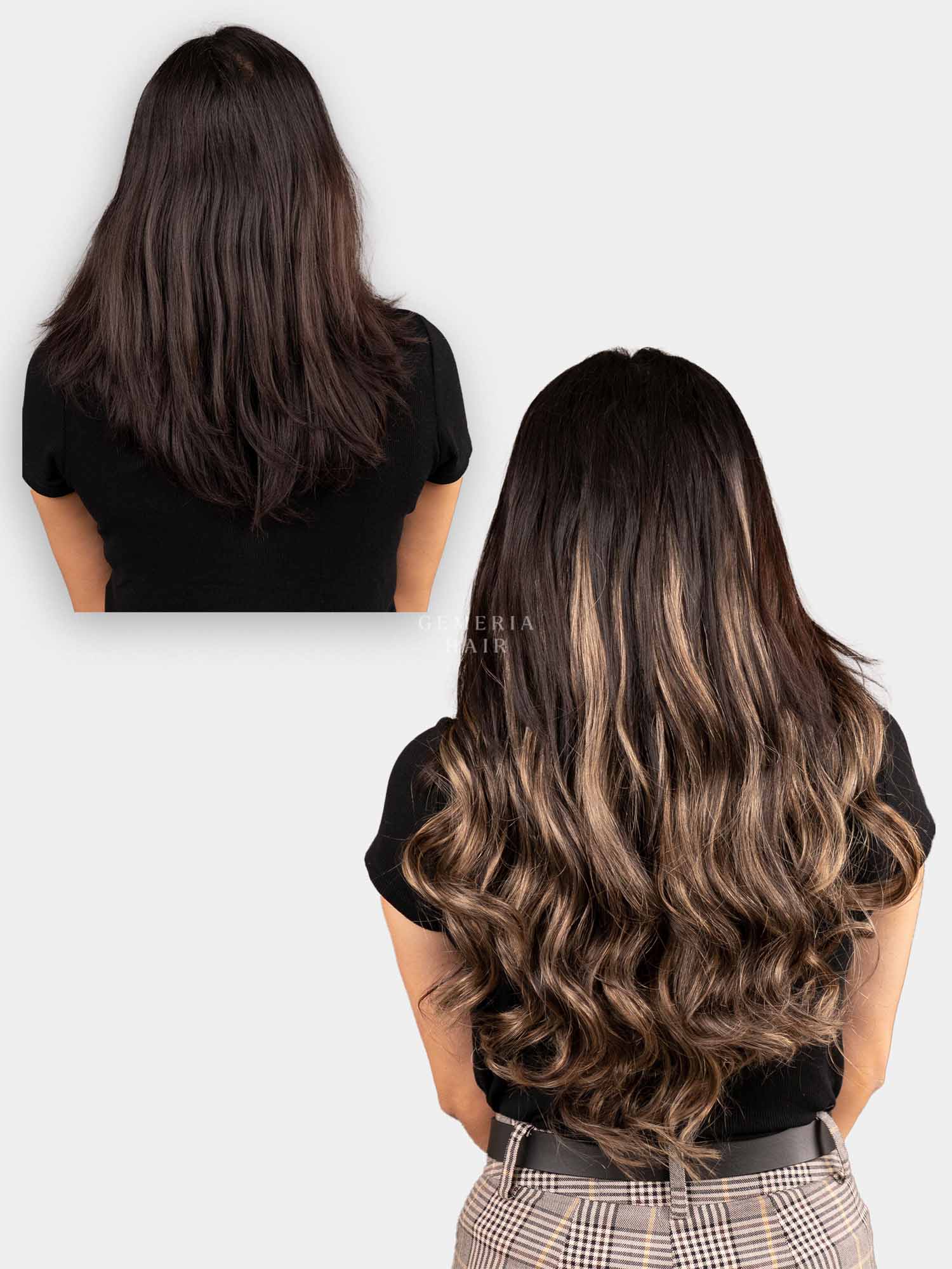 Light Ash Brown Balayage | Seamless | 7 Set Clip-In Hair Extensions