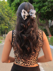 Threaded Floral Hair Bow Knot Clip | Hair Bow