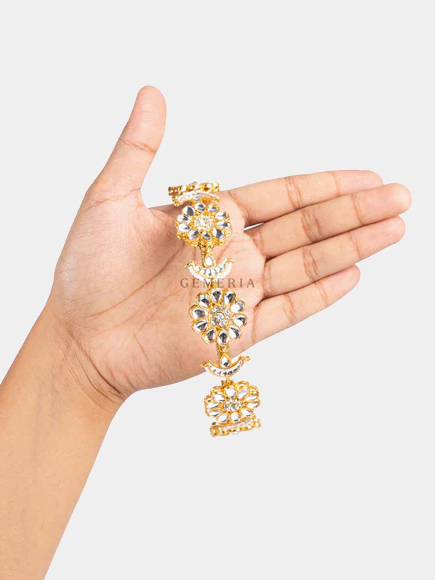 Rani Ratnavati - Polki Chaandbali Head Band | Sheeshphool Matthapatti