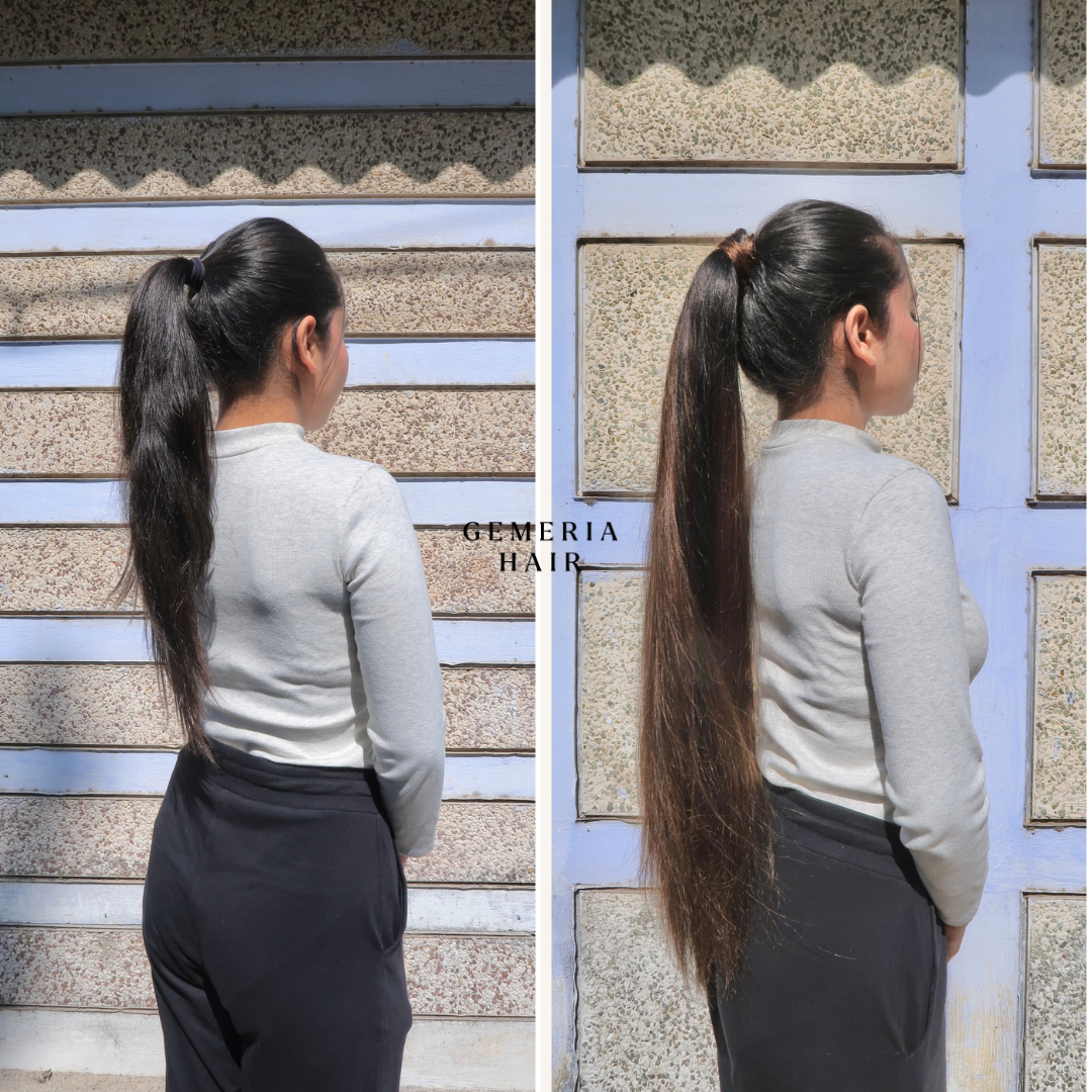 Caramel Brown Balayage | Ponytail Extension