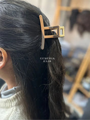 Twisted Bichrome Metal Clutcher | Hair Claw Clip