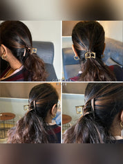 Twisted Bichrome Metal Clutcher | Hair Claw Clip