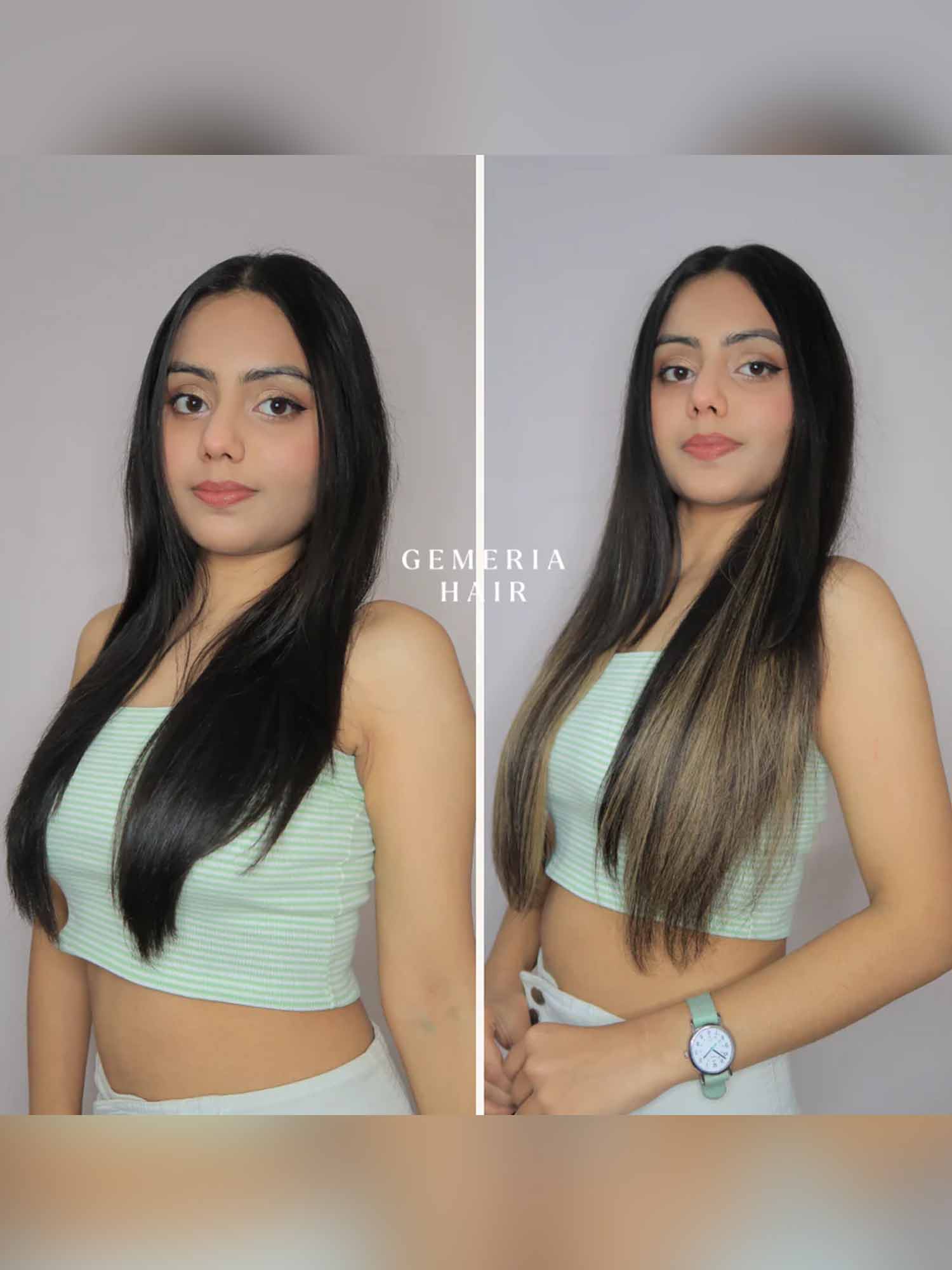 Light Ash Brown Balayage | Seamless | 3 Piece Set Clip-In Hair Volumizer