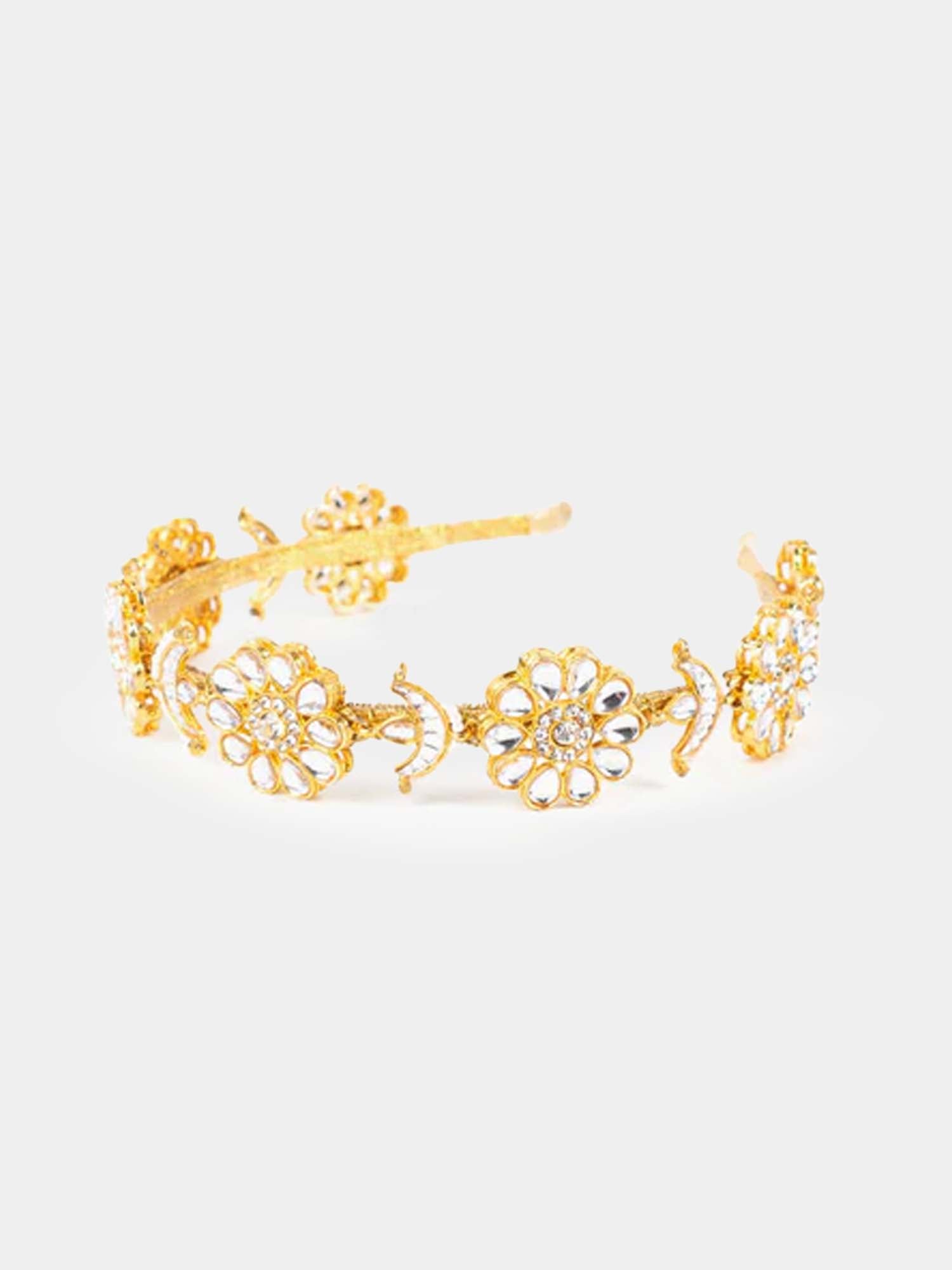Rani Ratnavati - Polki Chaandbali Head Band | Sheeshphool Matthapatti