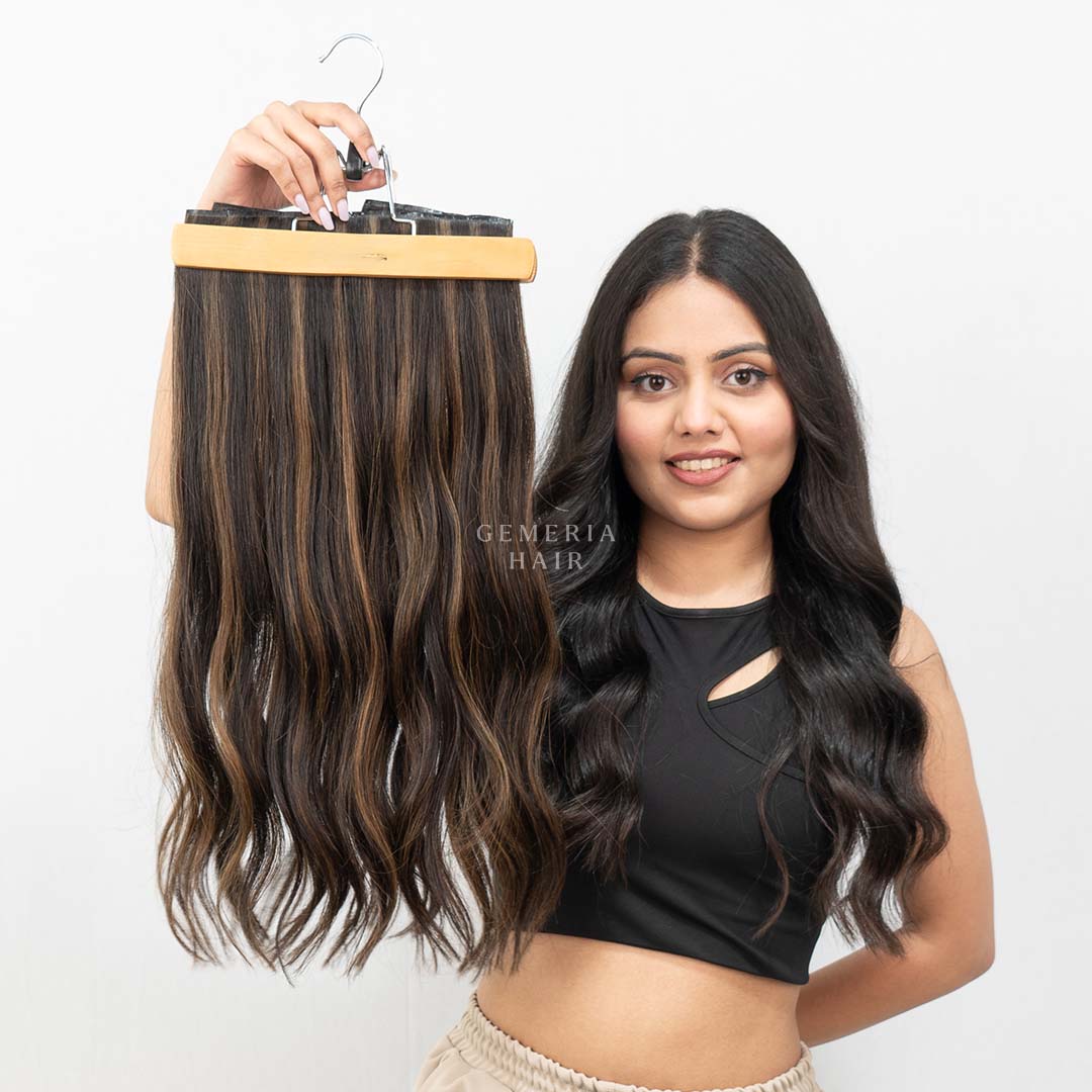 Ash brown balayage hair volumizer set of 3