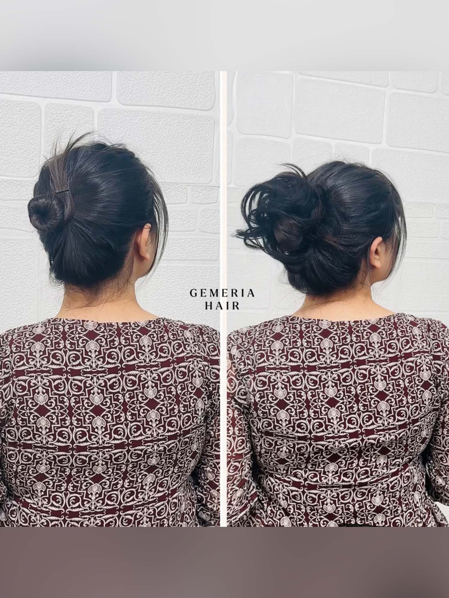 Faux scrunchie bun