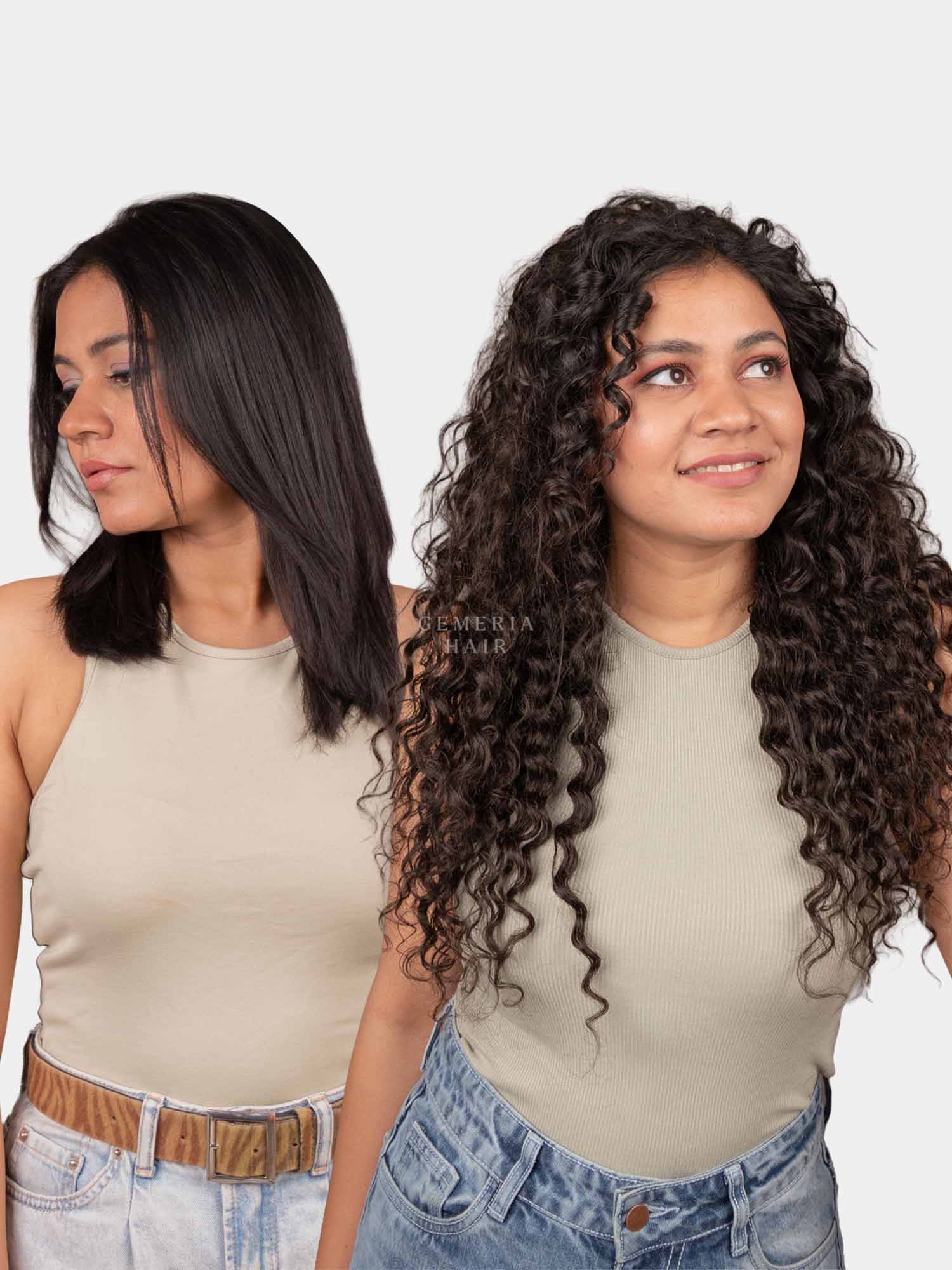 Deep Curly Half Head Wig