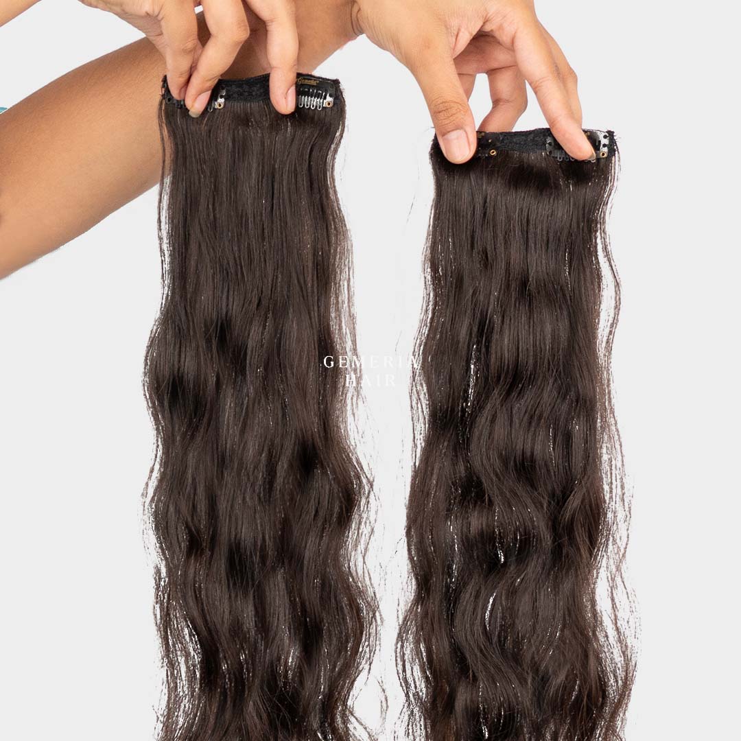 Classic 2 Piece Set Clip In Volumizer Wavy