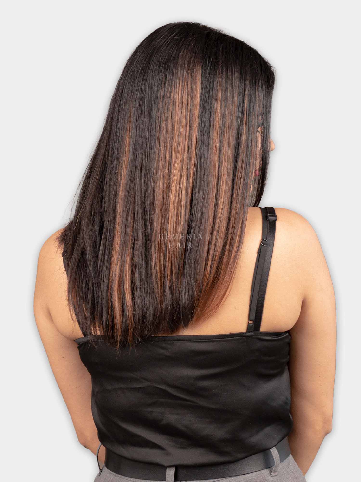 Copper Brown Single Clip Highlights