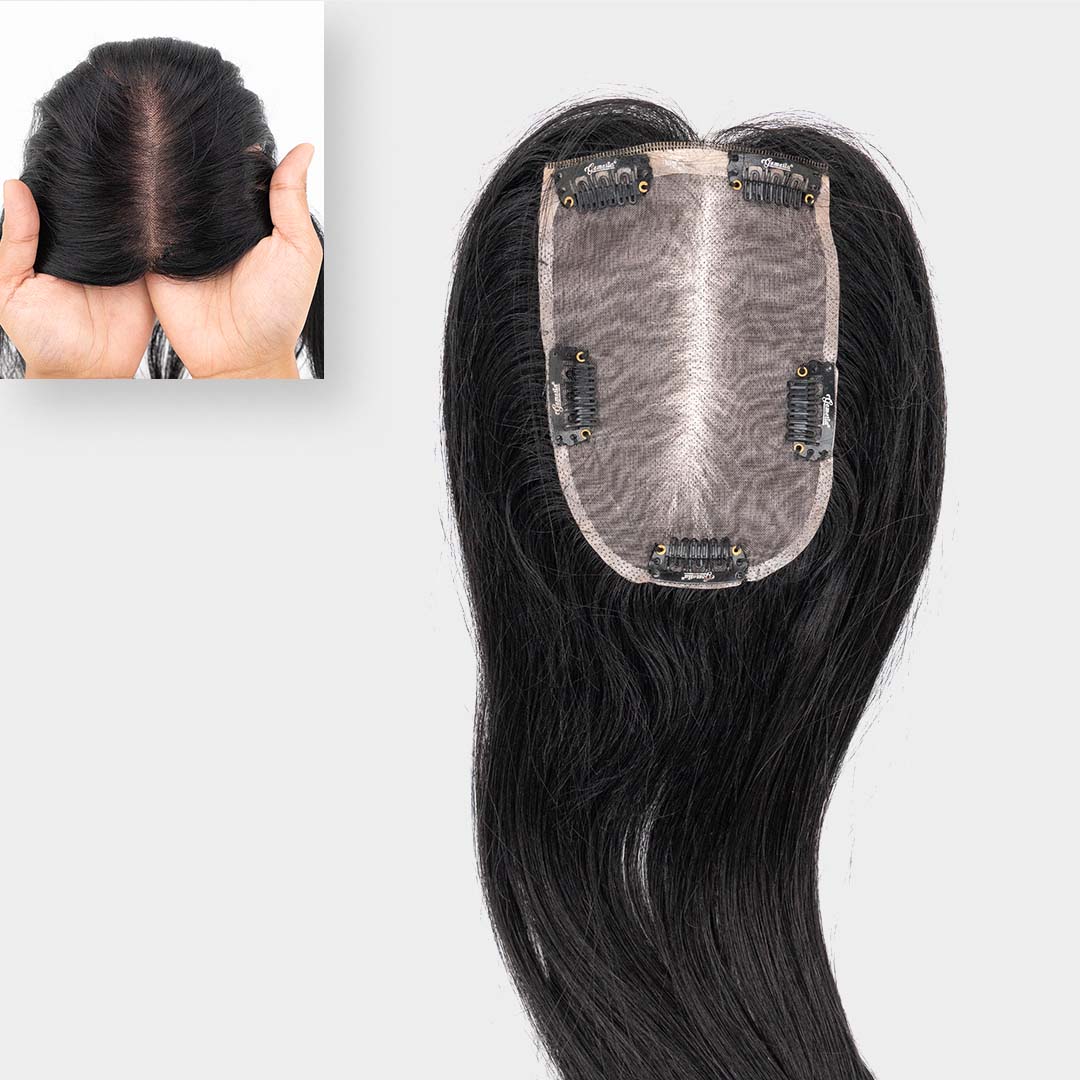 Essential Hair Topper Light Density - Size 3x5 | Human Hair Topper for ...