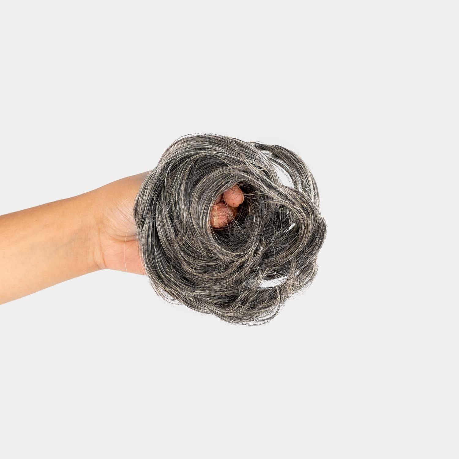 Salt & Pepper | Grey | Faux Scrunchie Bun