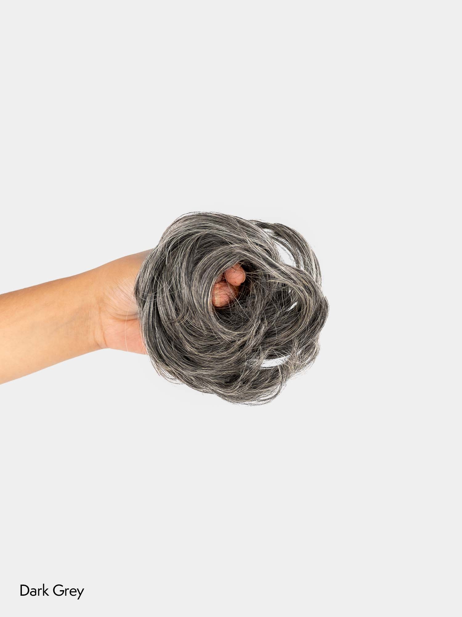 Salt & Pepper | Grey | Faux Scrunchie Bun