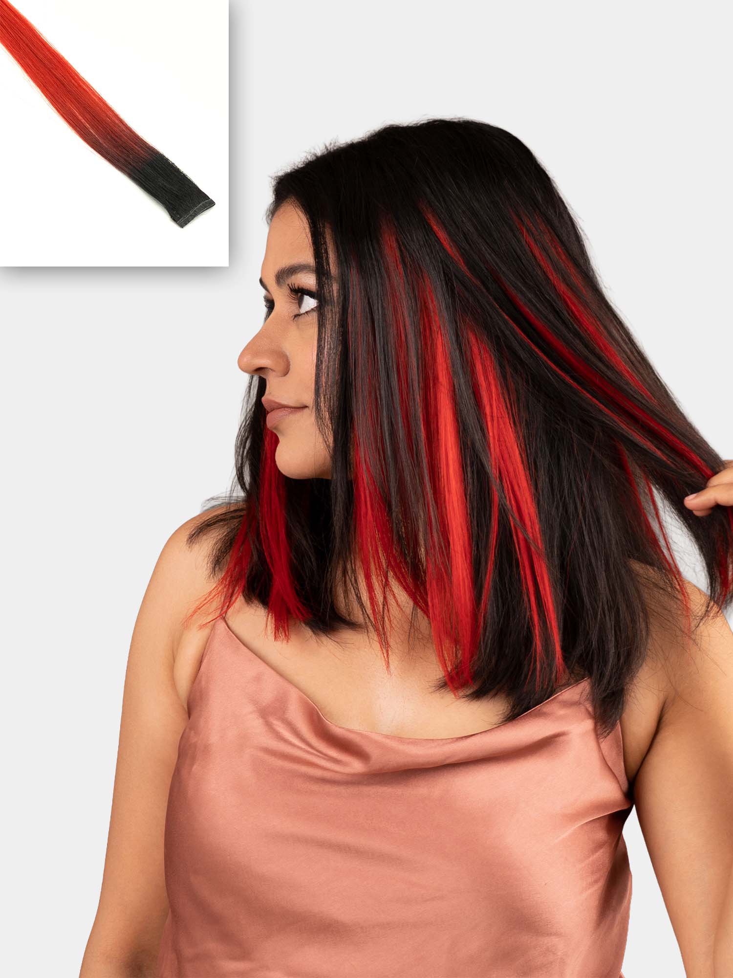 Balayage Red Highlights On Black Hair Burgundy Highlights On Black Straight  Hair DEISHA Malaysian