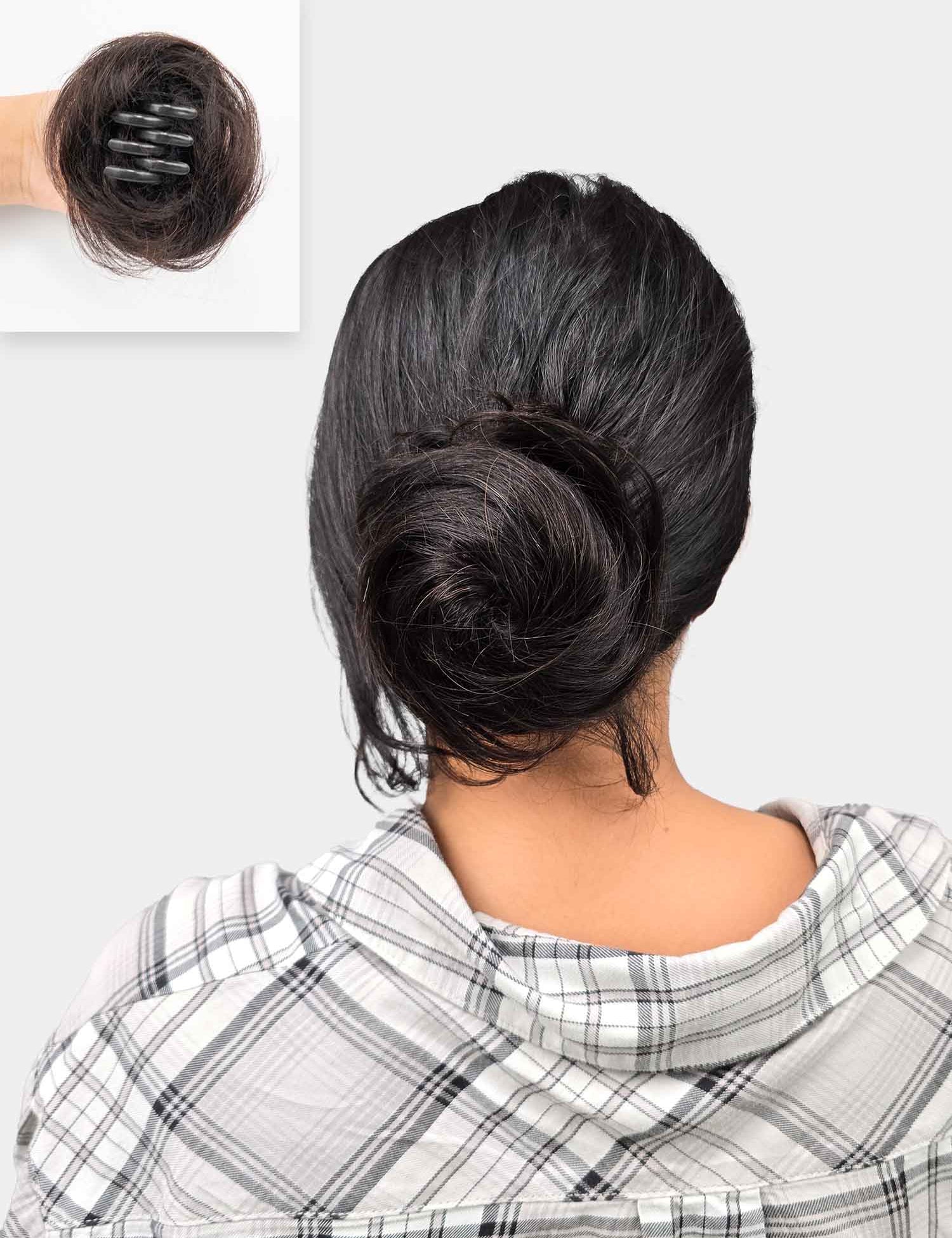 Clip-on hair bun