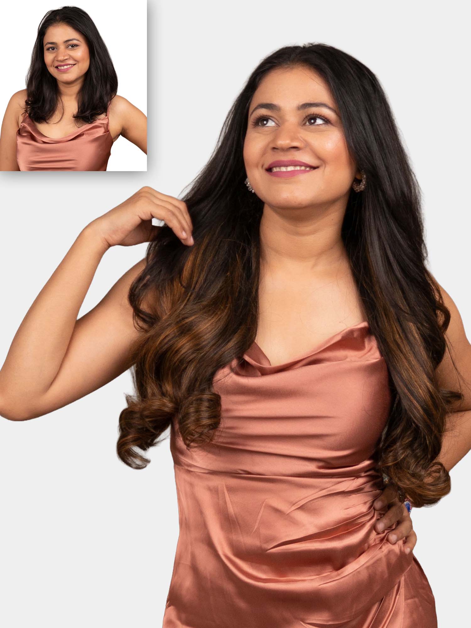 Caramel Brown Balayage | Half Head Wig