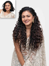 Dark Brown Balayage | Deep Curly Half Head Wig