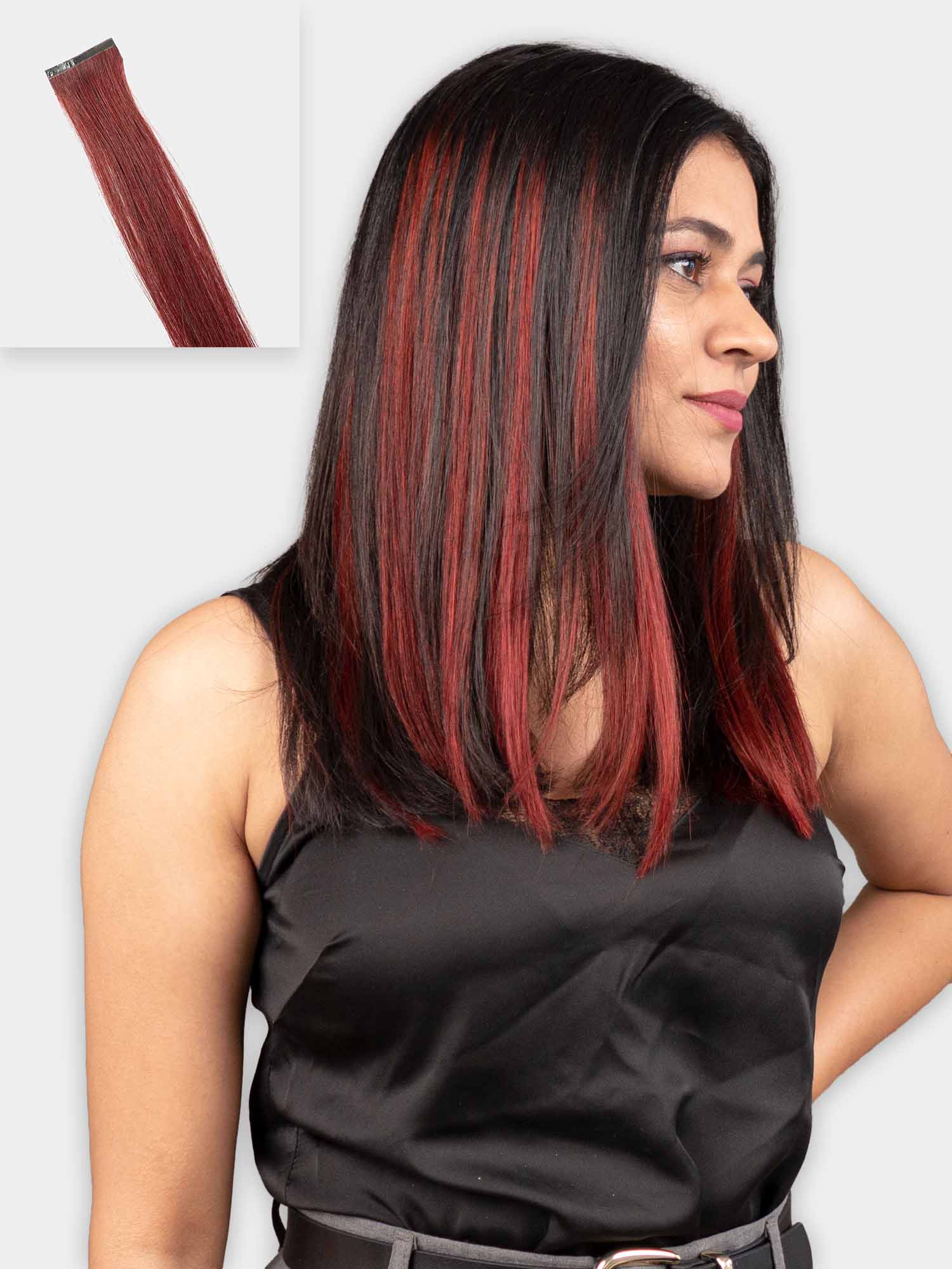 Wine Red Single Clip Highlights